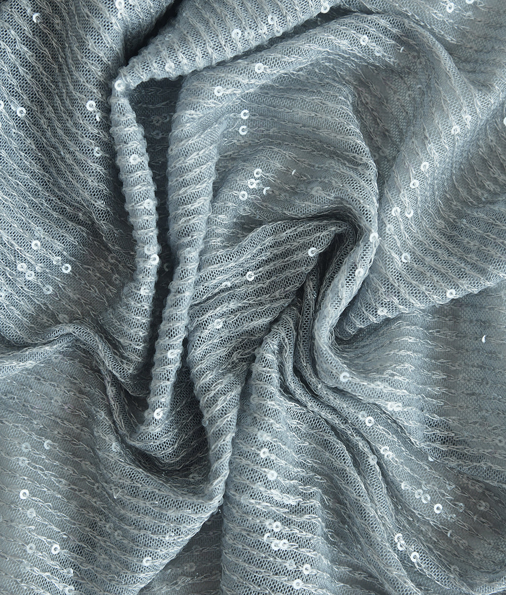 Adelphie Sequins Embroidery Fabric