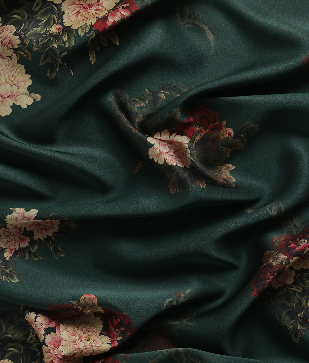 Brielle Floral Printed Satin (DT068)