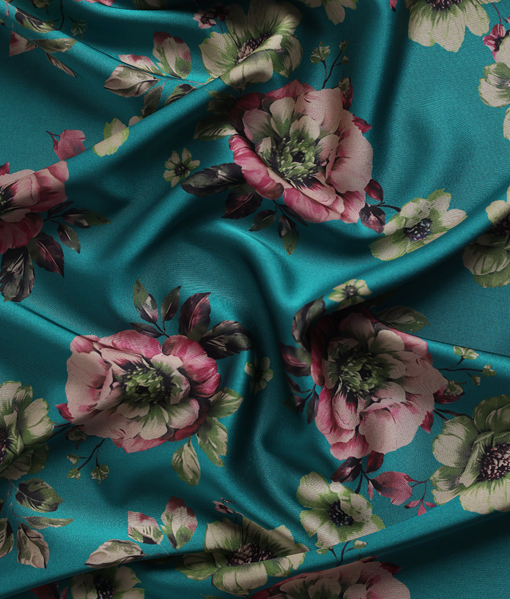 Amalie Floral Printed Satin (DT805)