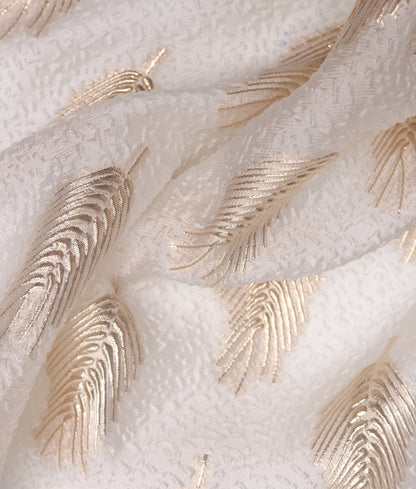 Off White with Gold Foil