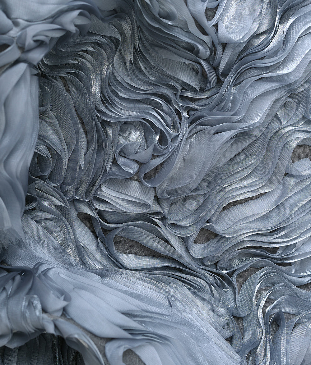 Poly Velvet 3D Organza Applique Fabric