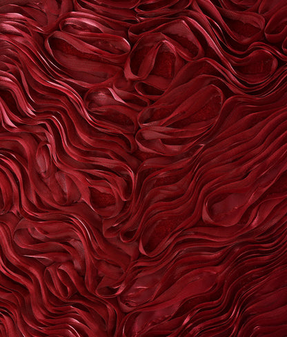 Poly Velvet 3D Organza Applique Fabric