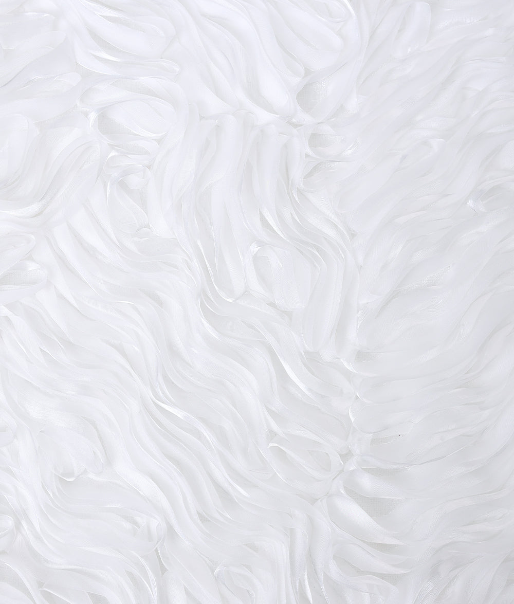 Poly Velvet 3D Organza Applique Fabric