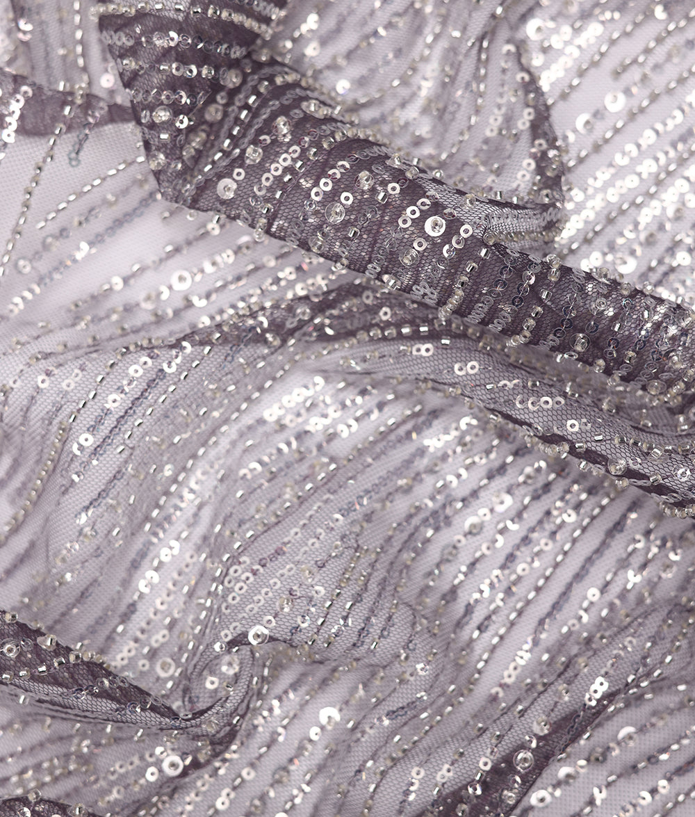 Triana Sequins Thread Embroidery Fabric