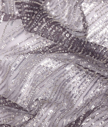 Triana Sequins Thread Embroidery Fabric