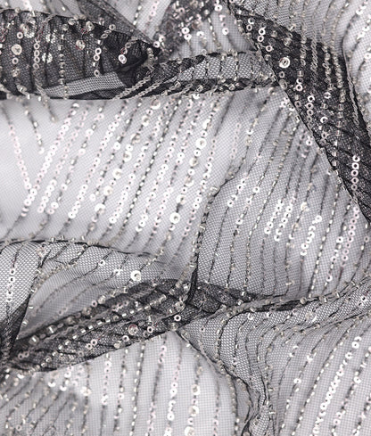 Triana Sequins Thread Embroidery Fabric
