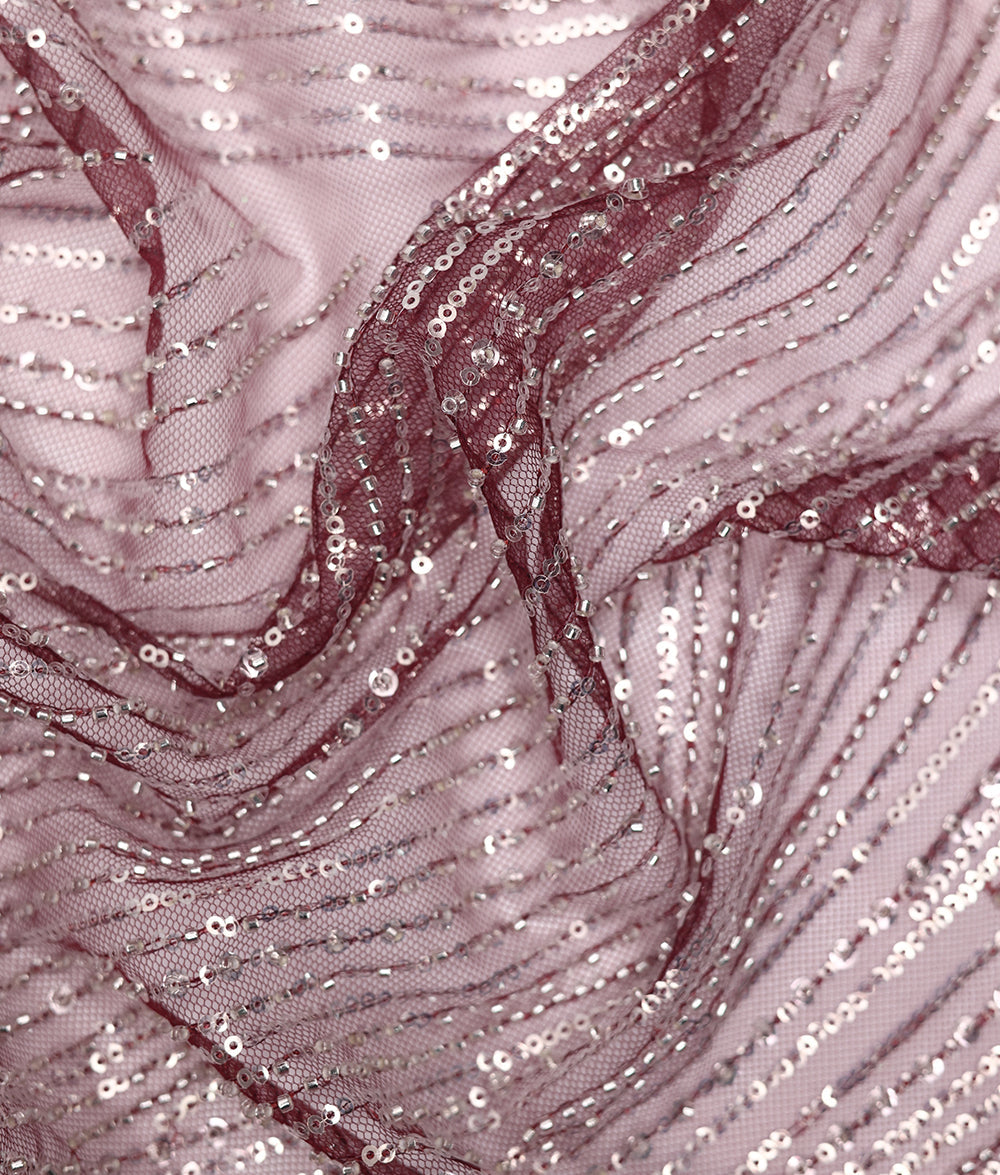 Triana Sequins Thread Embroidery Fabric