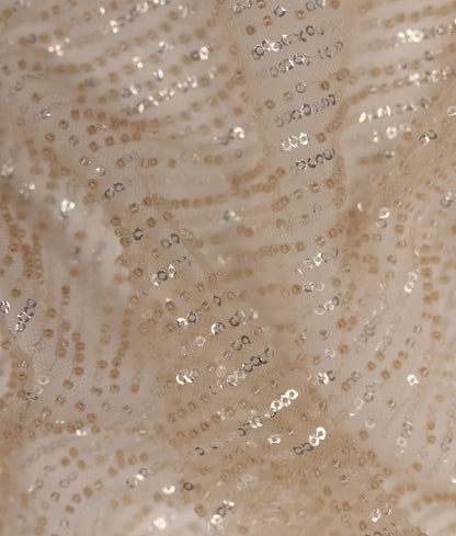 Lea Sequins Thread Embroidery Fabric