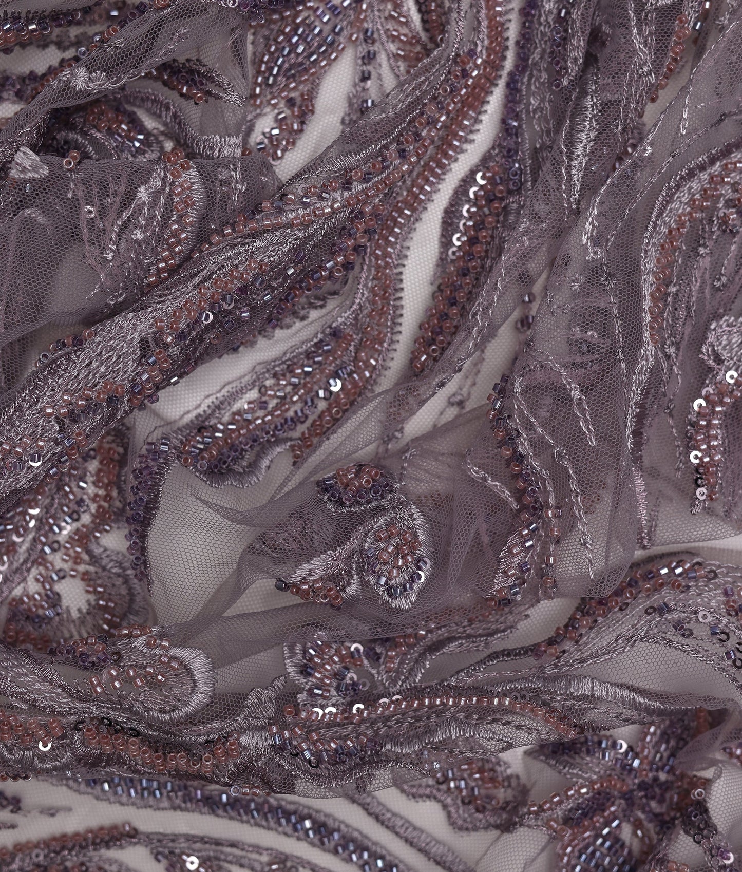 Nevaeh Sequins and Beads Embroidery Fabric (N-CHB97)