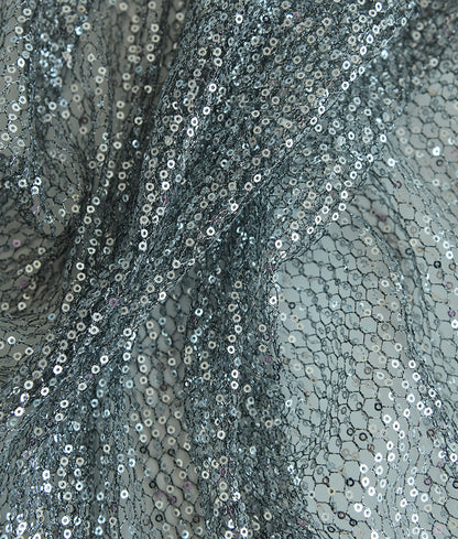 Olavi Sequins Net Embroidery Fabric