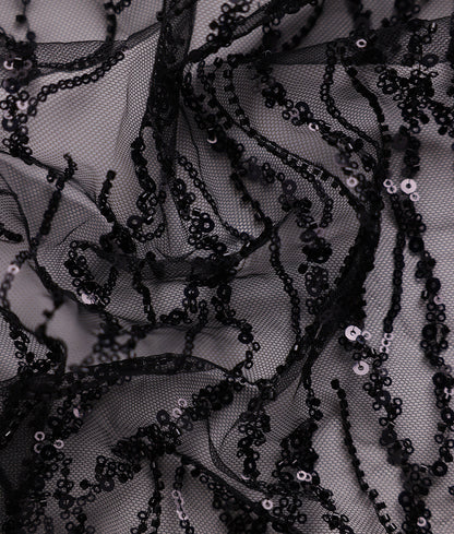 Nysa Sequins Embroidery Fabric (N-21DY08481)