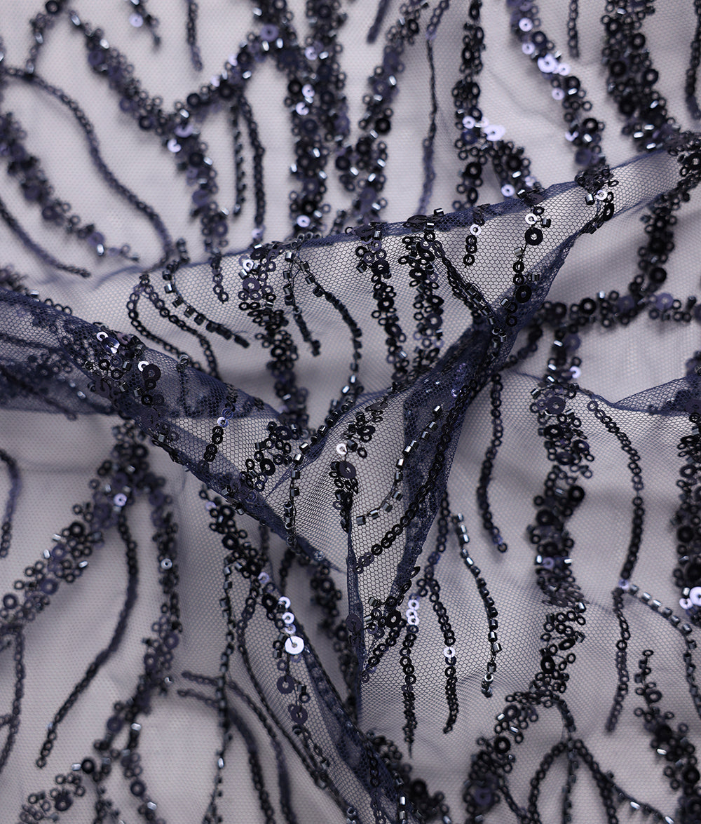 Nysa Sequins Embroidery Fabric (N-21DY08481)