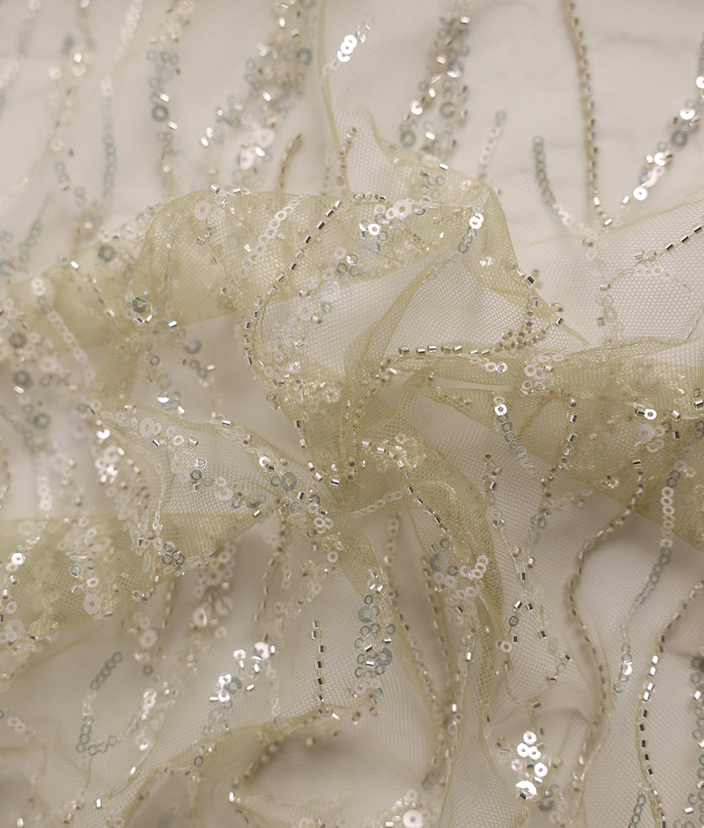 Nysa Sequins Embroidery Fabric (N-21DY08481)