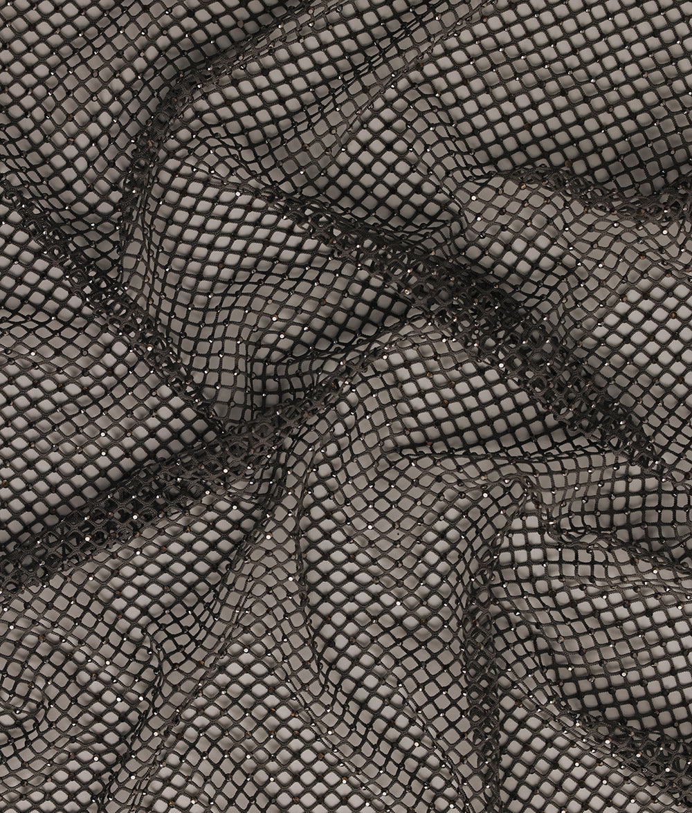 Eisley Rhinestone Embroidery Fabric (N-22DY12011)