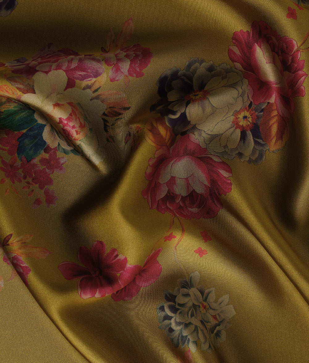 Angela Floral Printed Satin