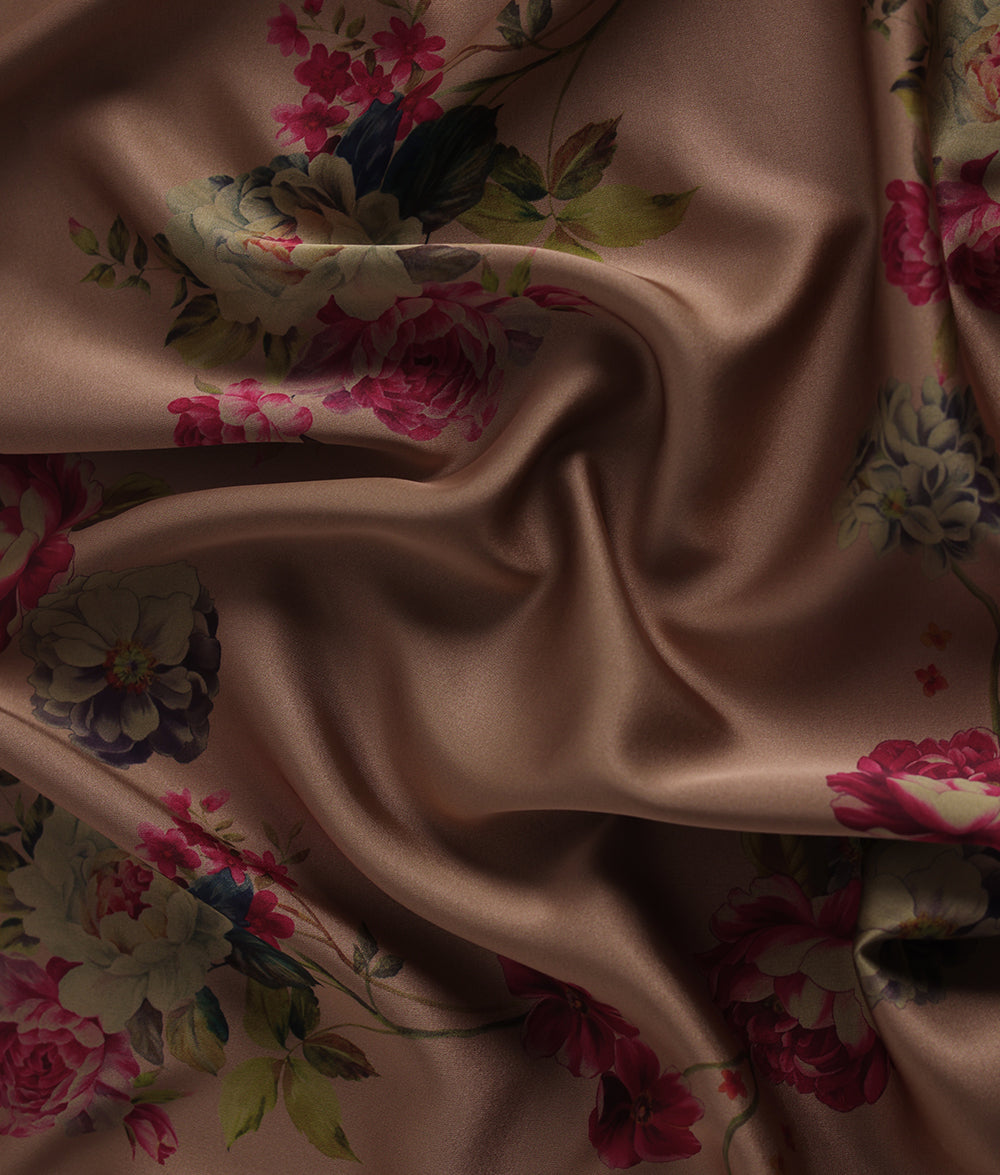 Angela Floral Printed Satin