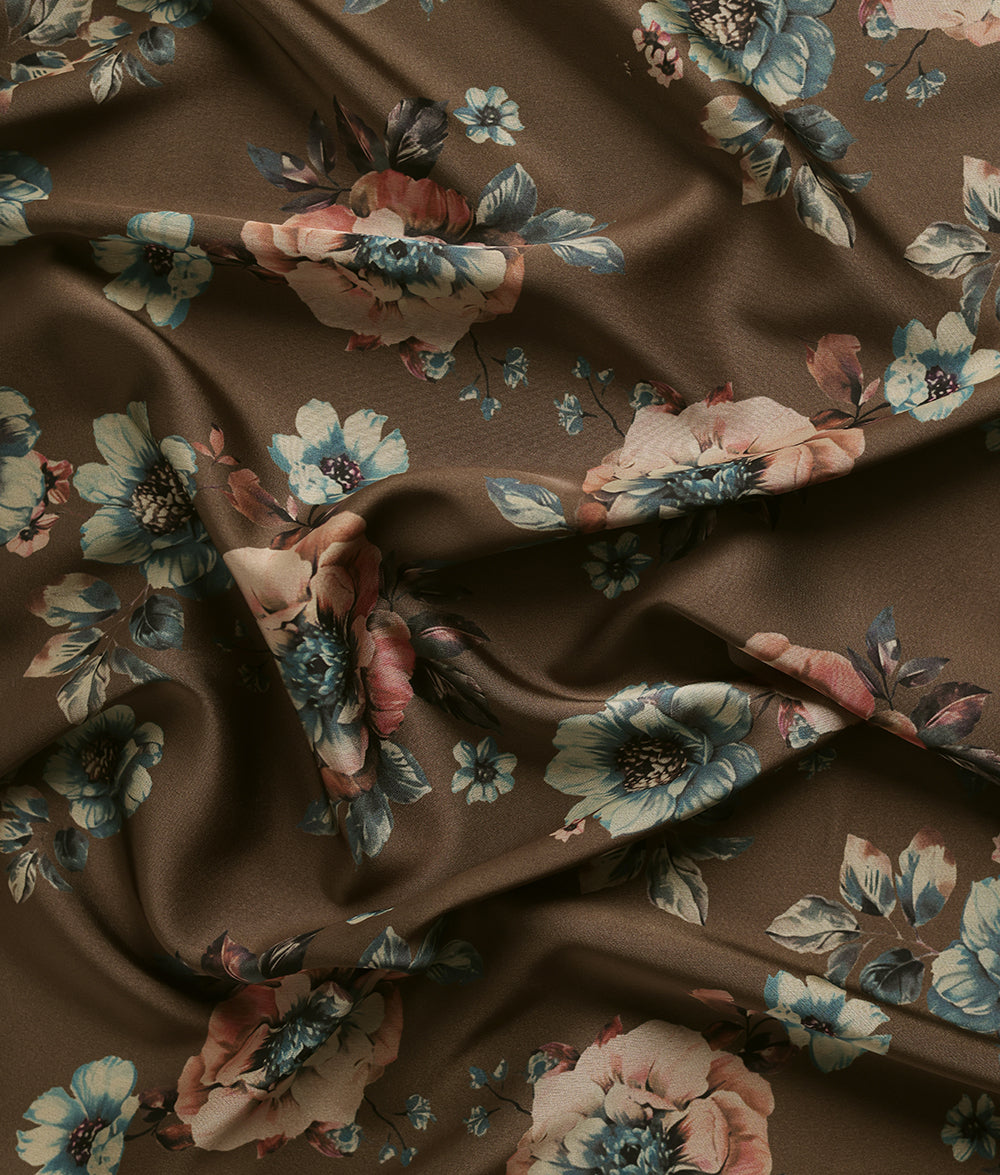 Amalie Floral Printed Satin (DT805)