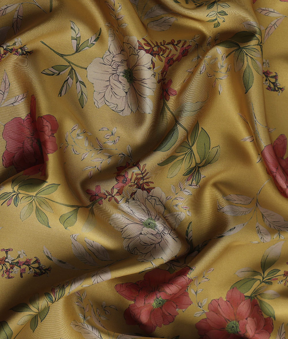 Marlena Floral Printed Satin (DT813)