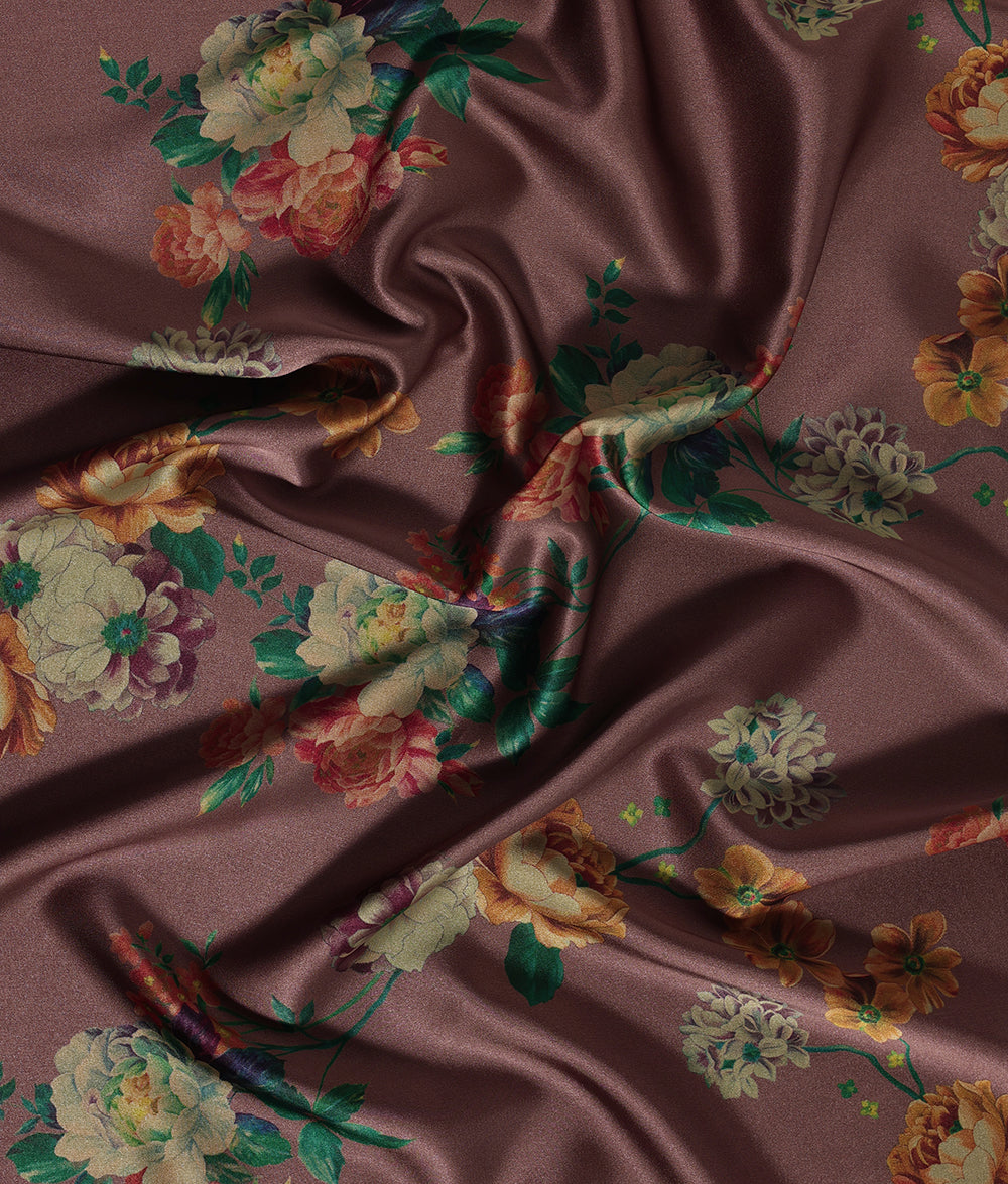 Angela Floral Printed Satin