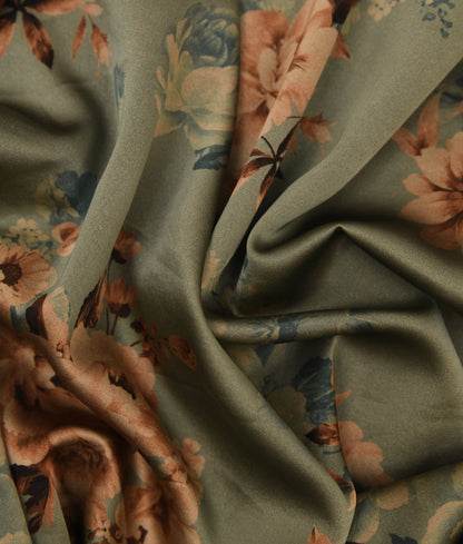 Marie Floral Printed Satin (DT406)