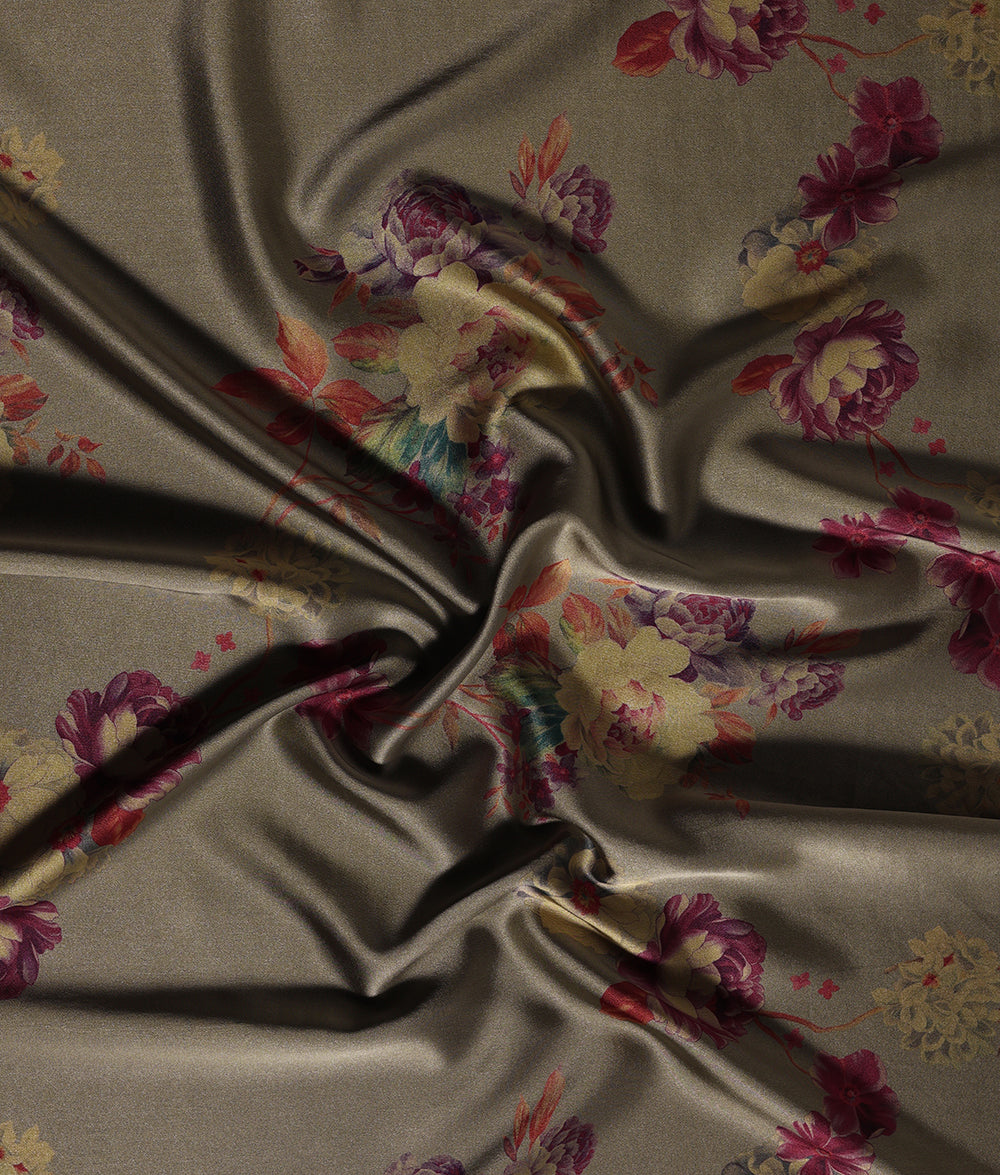 Angela Floral Printed Satin