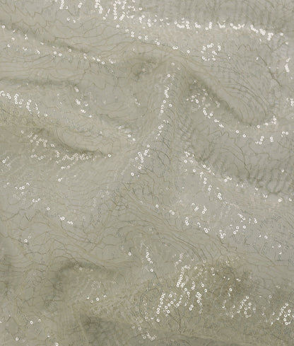 Mercy Sequins and Thread Embroidery Fabric (N#J03197)