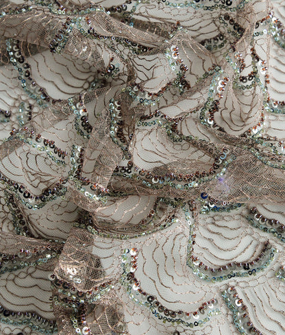 Klaudia Sequins Embroidery Fabric