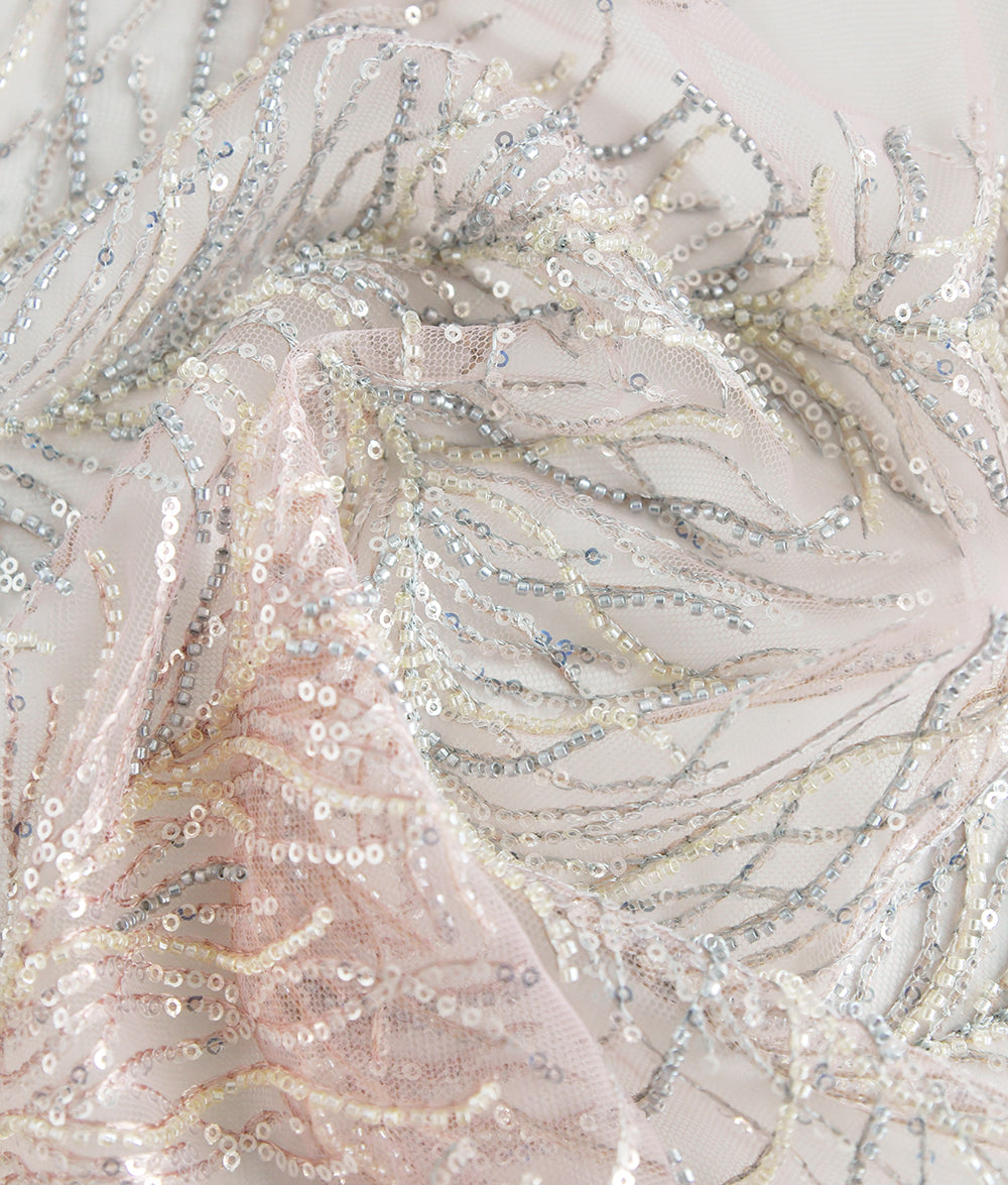 Nadia Sequins Embroidery Fabric (N-21549)