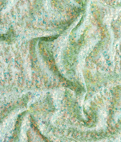 Hannah Sequins Thread Embroidery Fabric