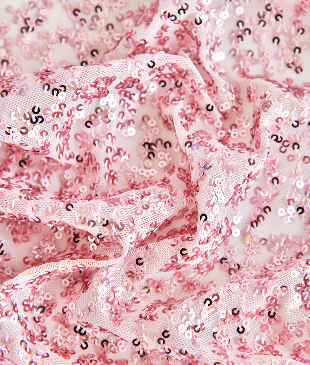 Blanca Sequins Thread Embroidery Fabric