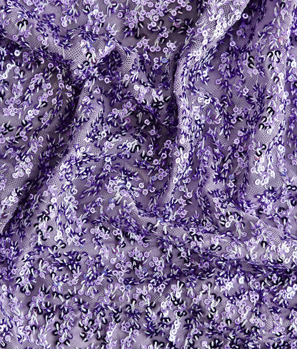 Blanca Sequins Thread Embroidery Fabric