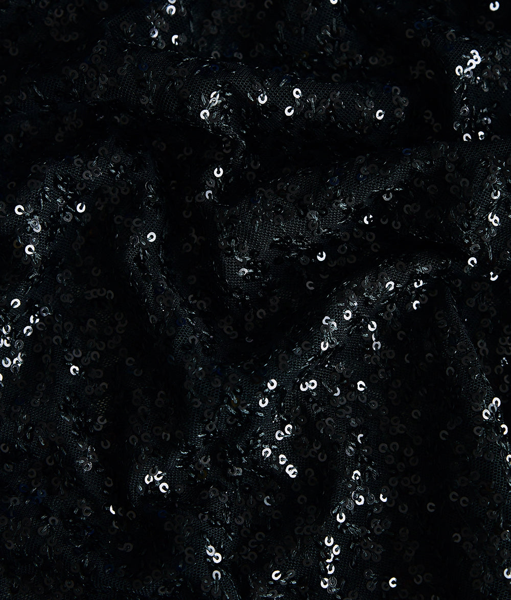 Blanca Sequins Thread Embroidery Fabric