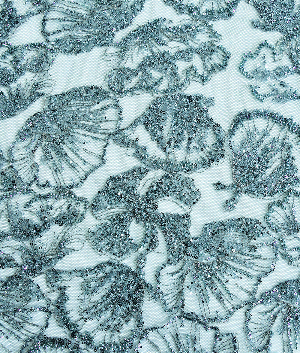 Serenity Sequins and Beads Embroidery Fabric
