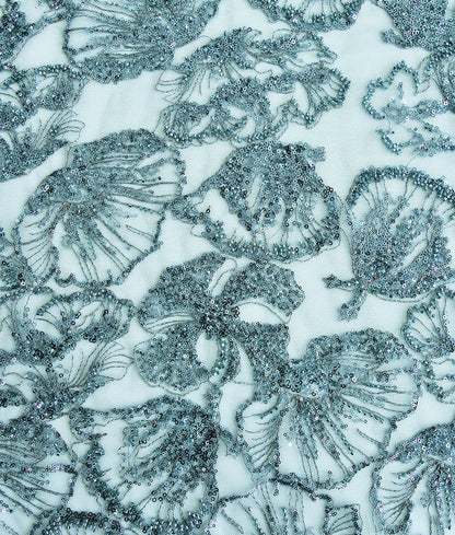 Serenity Sequins and Beads Embroidery Fabric